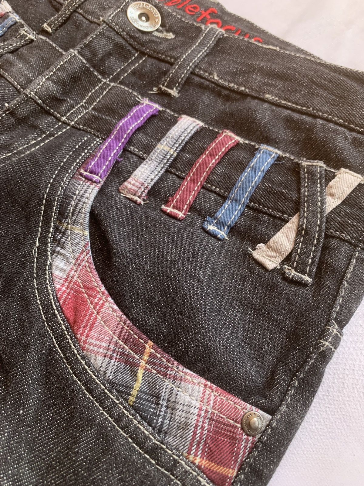 Japanese Brand Y2k Punk Double Focus Double Waist Whisker Bondage Jeans Size US 30 / EU 46 - 5 Thumbnail