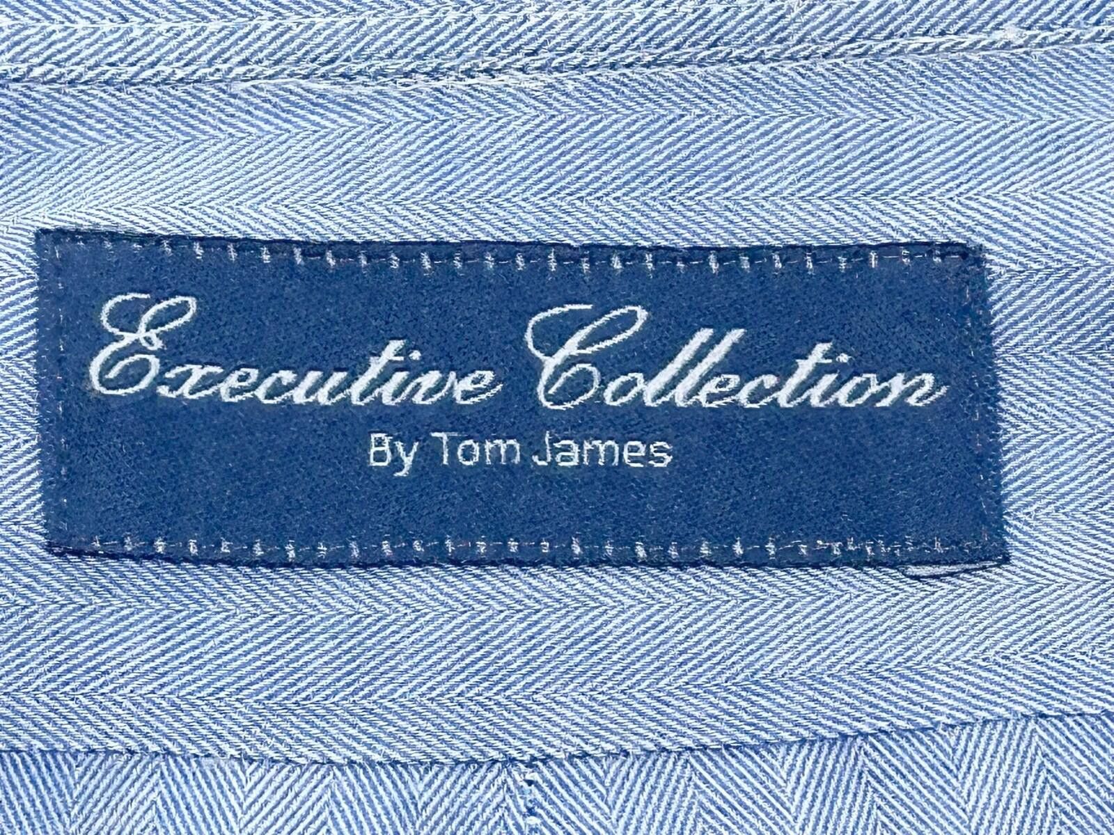 Tom James Tom James Executive Collection Solid Oxford Blue Mens XL Size 44R - 6 Thumbnail
