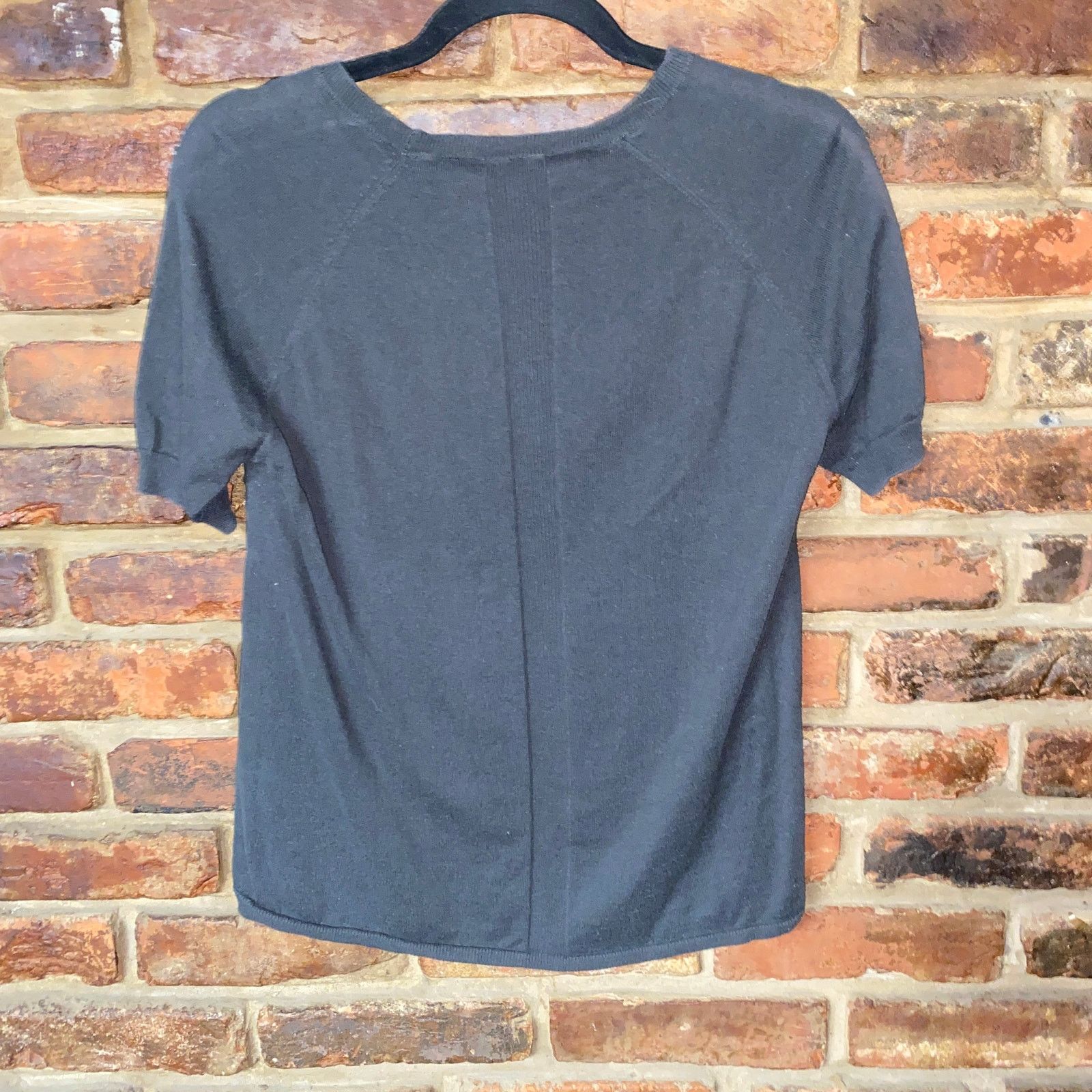 Other Kew 159 Gray Short Sleeve Eyelet Lattice Top Small Size S / US 4 / IT 40 - 5 Thumbnail