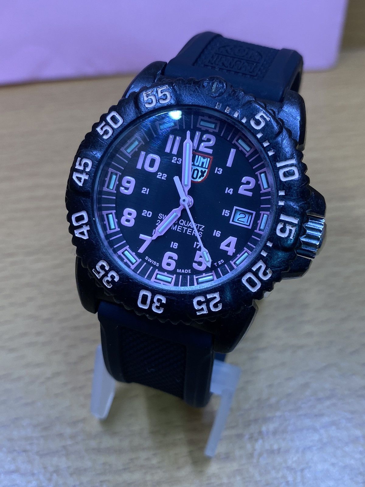 image of Offer Your Price Luminox 7050 Watch in Black/Pink, Men's