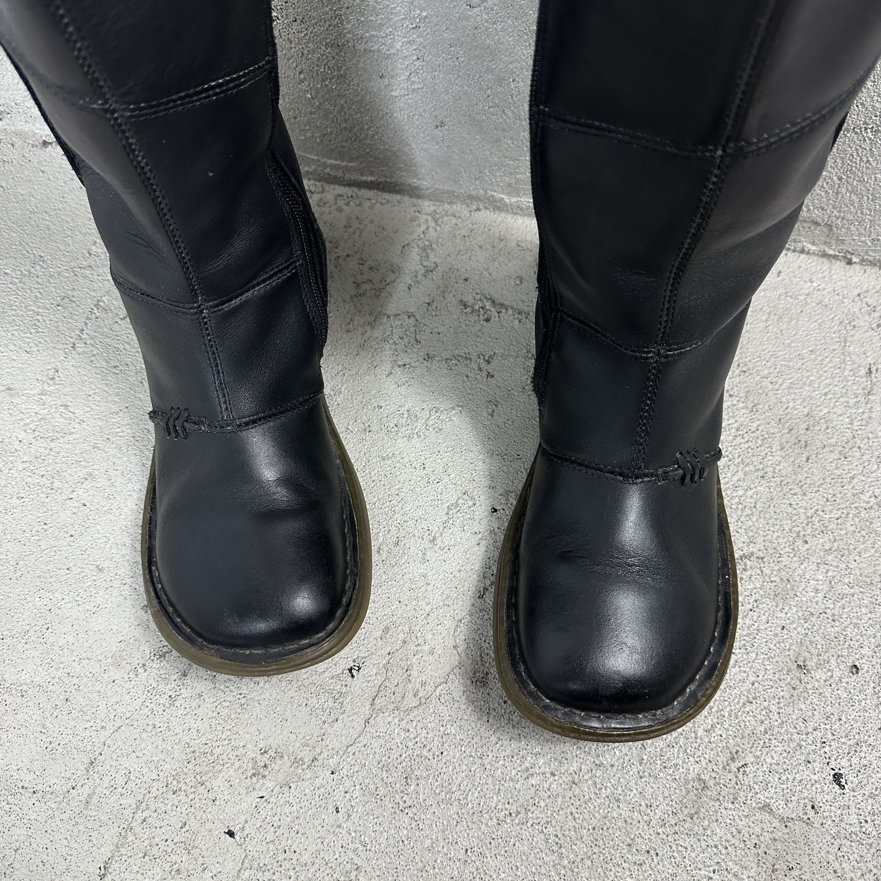 Vintage Vintage Avant Garde Y2K Martens Moto Leather Boots Size US 9 / IT 39 - 2 Thumbnail