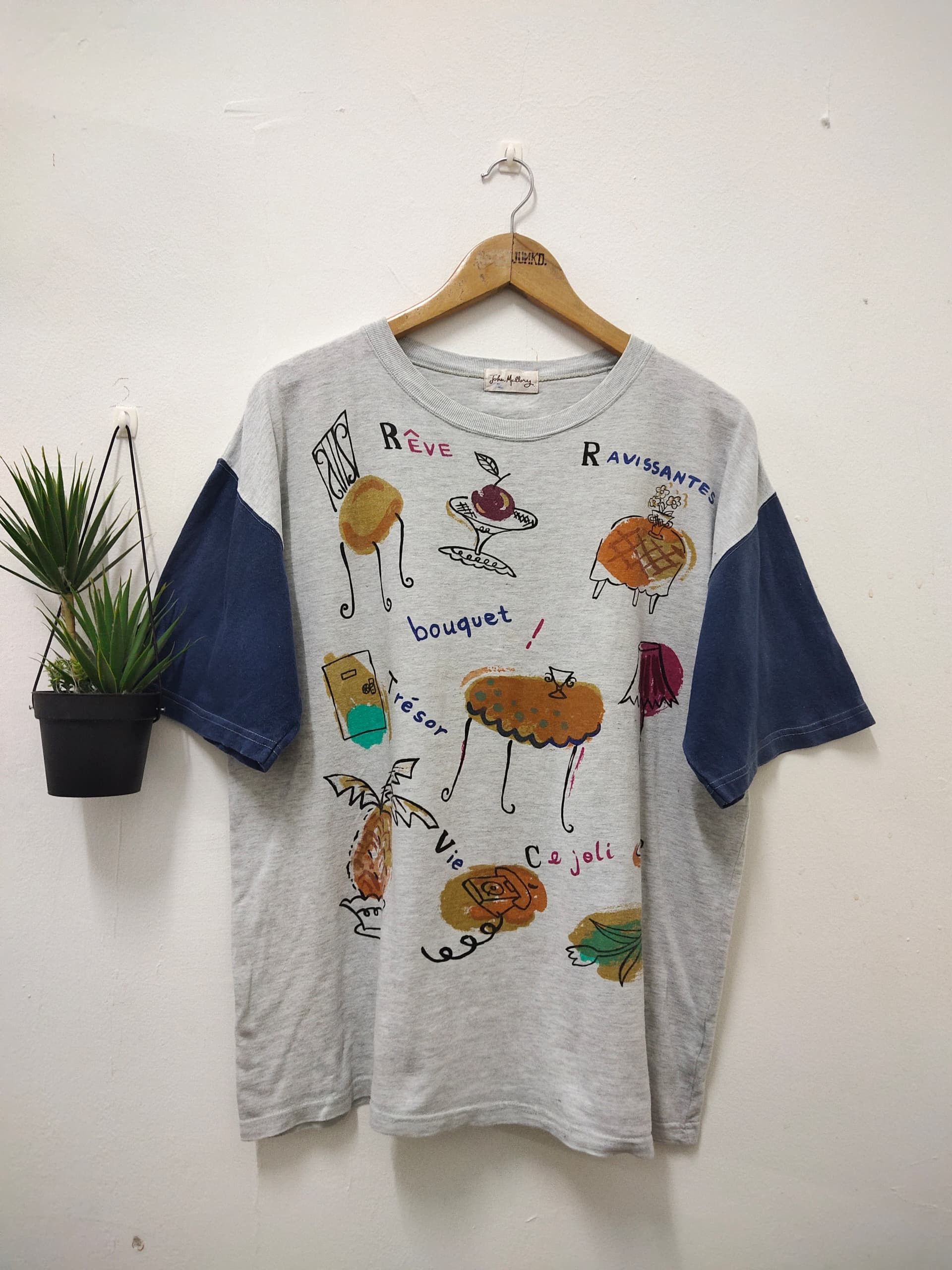 Vintage Vintage 90s Art John Mallary fullprint t shirt Size US L / EU 52-54 / 3 - 1 Thumbnail