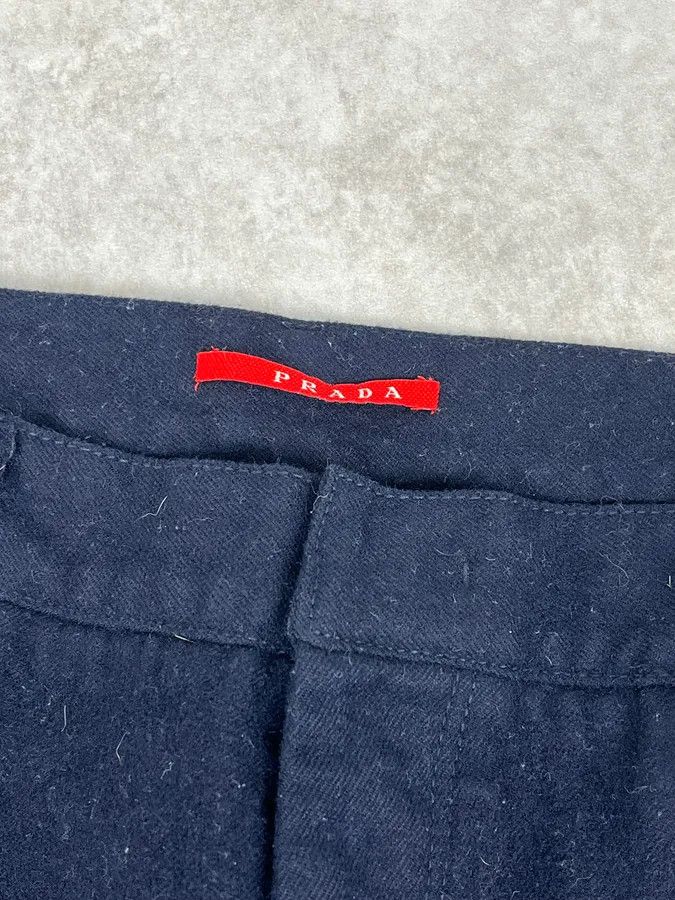 Prada 2000s Prada Navy Wool Minimalist Pants Size US 34 / EU 50 - 9 Thumbnail