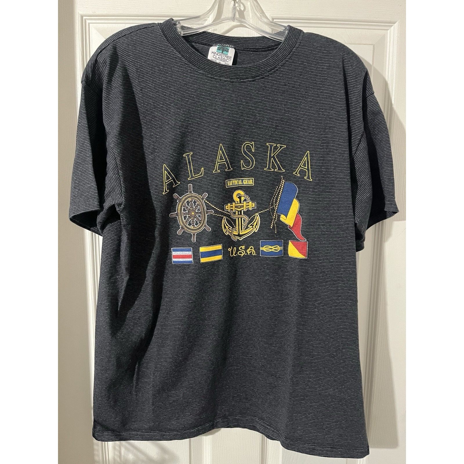 Other Vtg Alaska Nautical Gear Shirt Sz XL Flags USA Single Stitch Size US XL / EU 56 / 4 - 1 Thumbnail