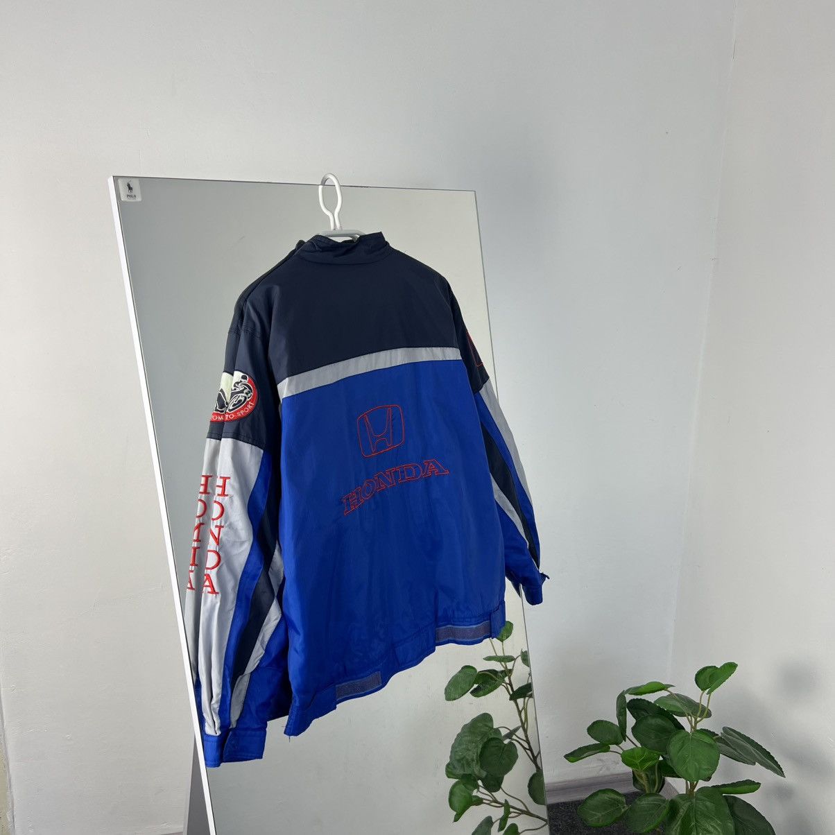 Honda Vintage Y2K Honda Big Embroidered Logo Zip Up Jacket Size US L / EU 52-54 / 3 - 2 Thumbnail