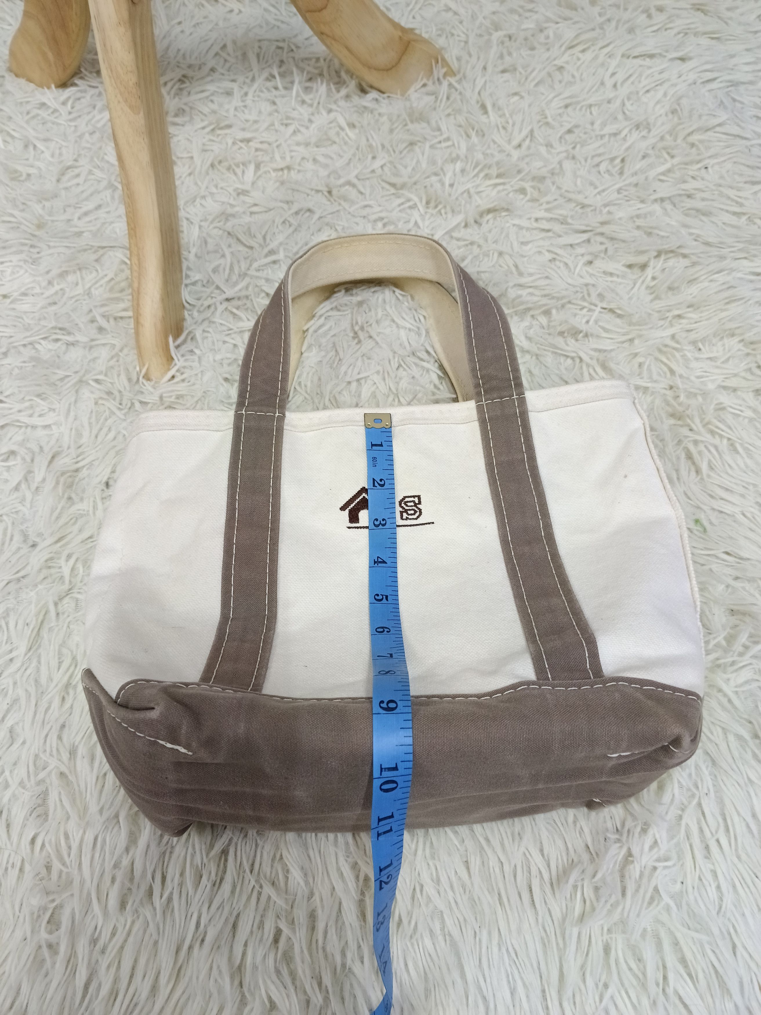 L.L. Bean DiSTRESS L.L BEAN VINTAGE HARD CANVAS TOTE BAG Size ONE SIZE - 10 Thumbnail