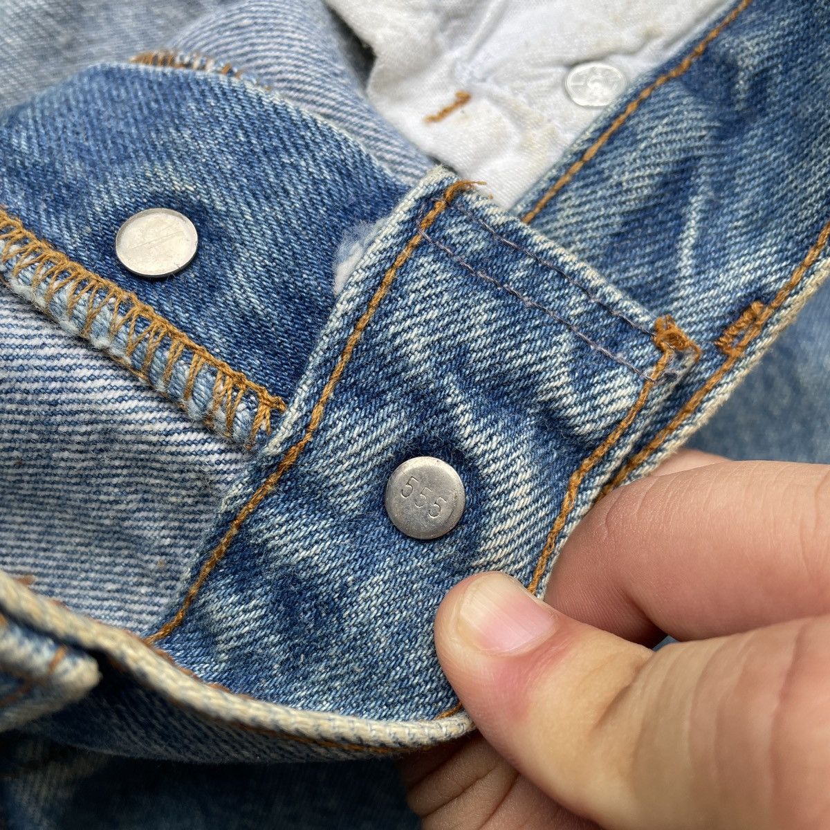 Levi's Vintage Clothing 1990s Levi’s 501 USA Jeans Release Hem Faded Pants W29 Size US 29 - 8 Thumbnail