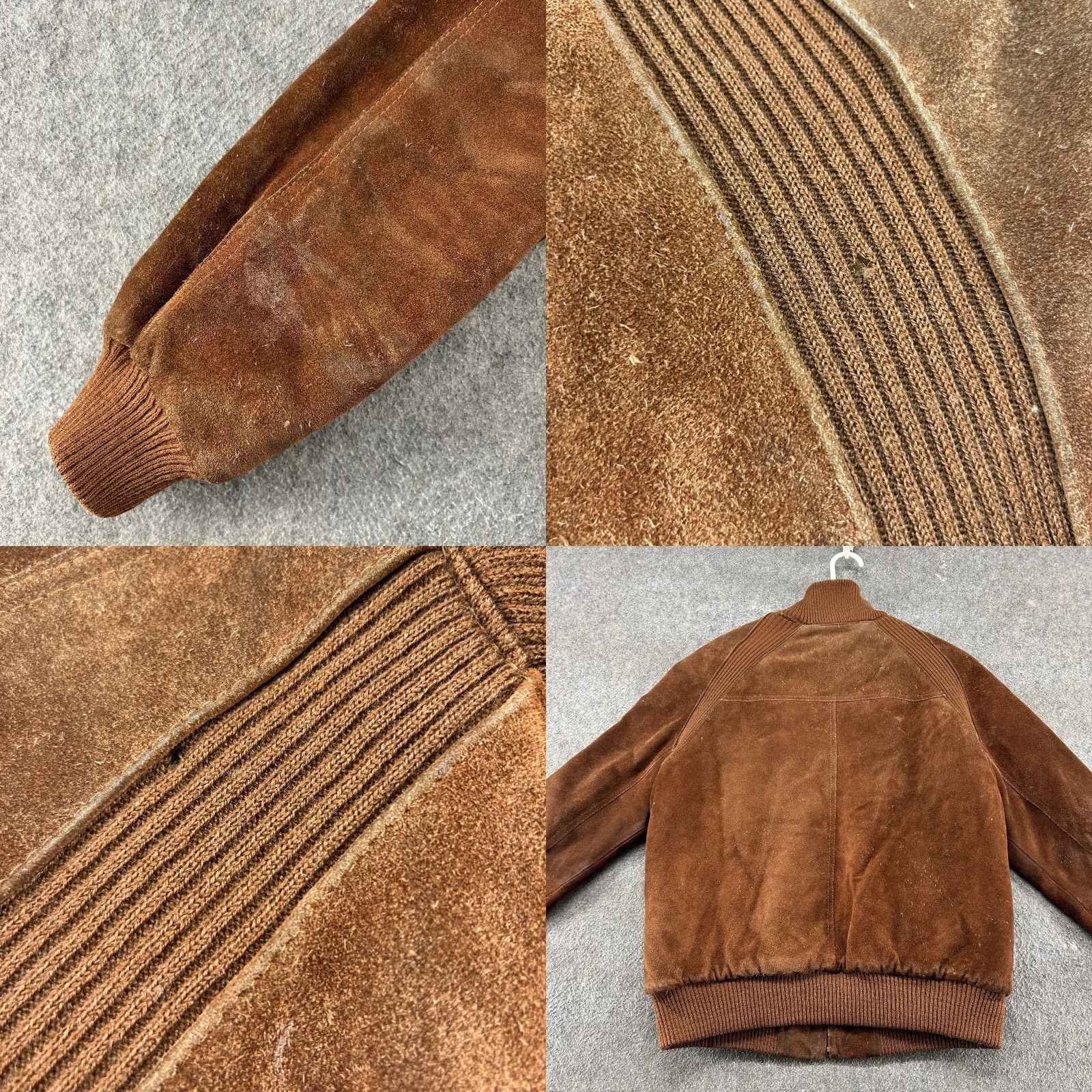 Vintage VINTAGE Condor Leather Jacket Mens 42 Brown Bomber Jacket Full Zip Lined 90s Western Style Size US XS / EU 42 / 0 - 9 Thumbnail