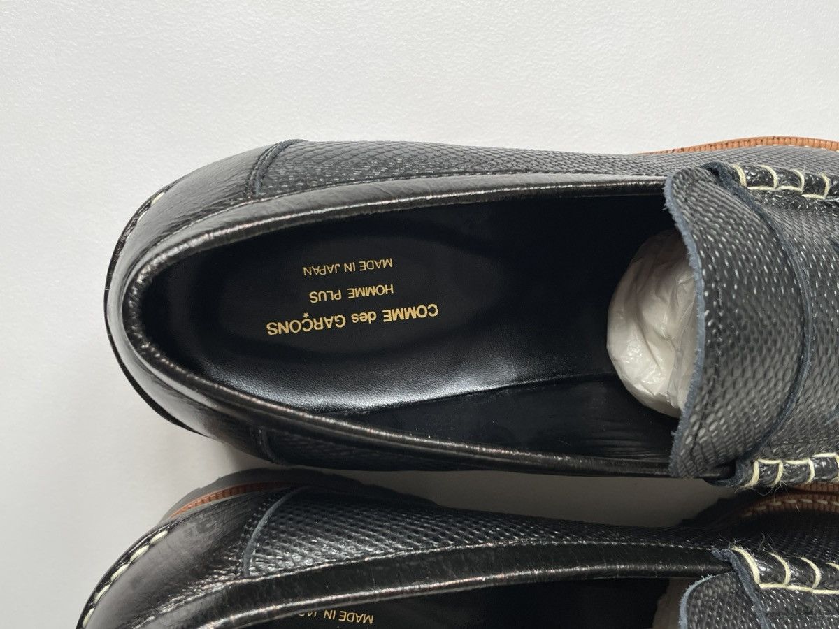 Comme des Garcons Commando Sole Textured Leather Loafers Size US 12 / EU 45 - 11 Thumbnail
