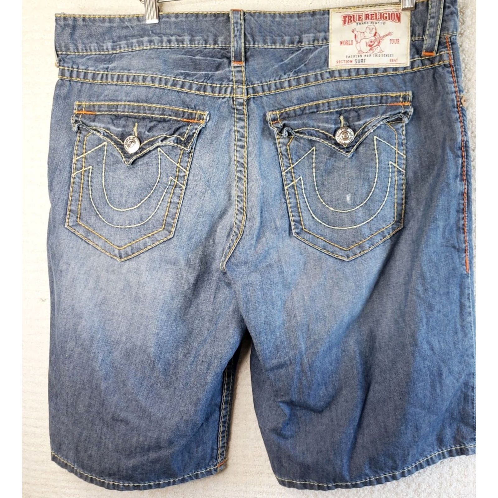 True Religion True Religion Denim Shorts Board Surf Swimwear Trunks 40W X 12L No Liner Mens Beach Casual Vintage? Size US 40 / EU 56 - 5 Thumbnail