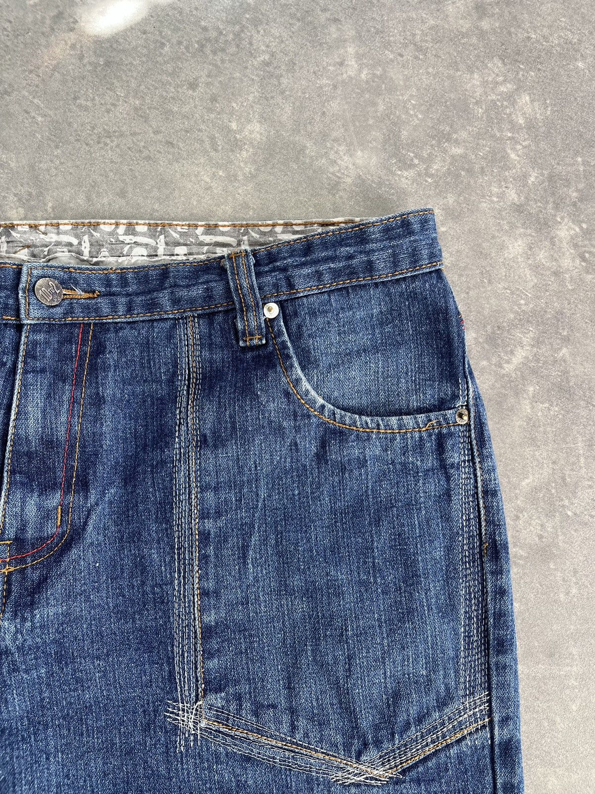 Artful Dodger 00s Artful Dodger Rare Skulls Baggy Denim Jeans 40 XXL Size US 40 / EU 56 - 6 Thumbnail