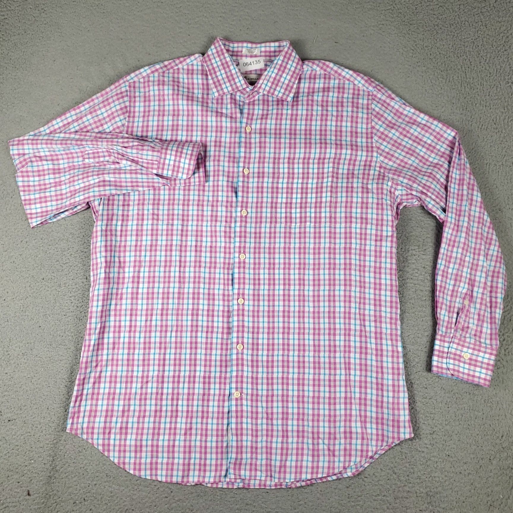 Peter Millar Peter Millar Shirt Mens XL Blue Purple Plaid Button Up Long Sleeve Casual Size US XL / EU 56 / 4 - 2 Thumbnail