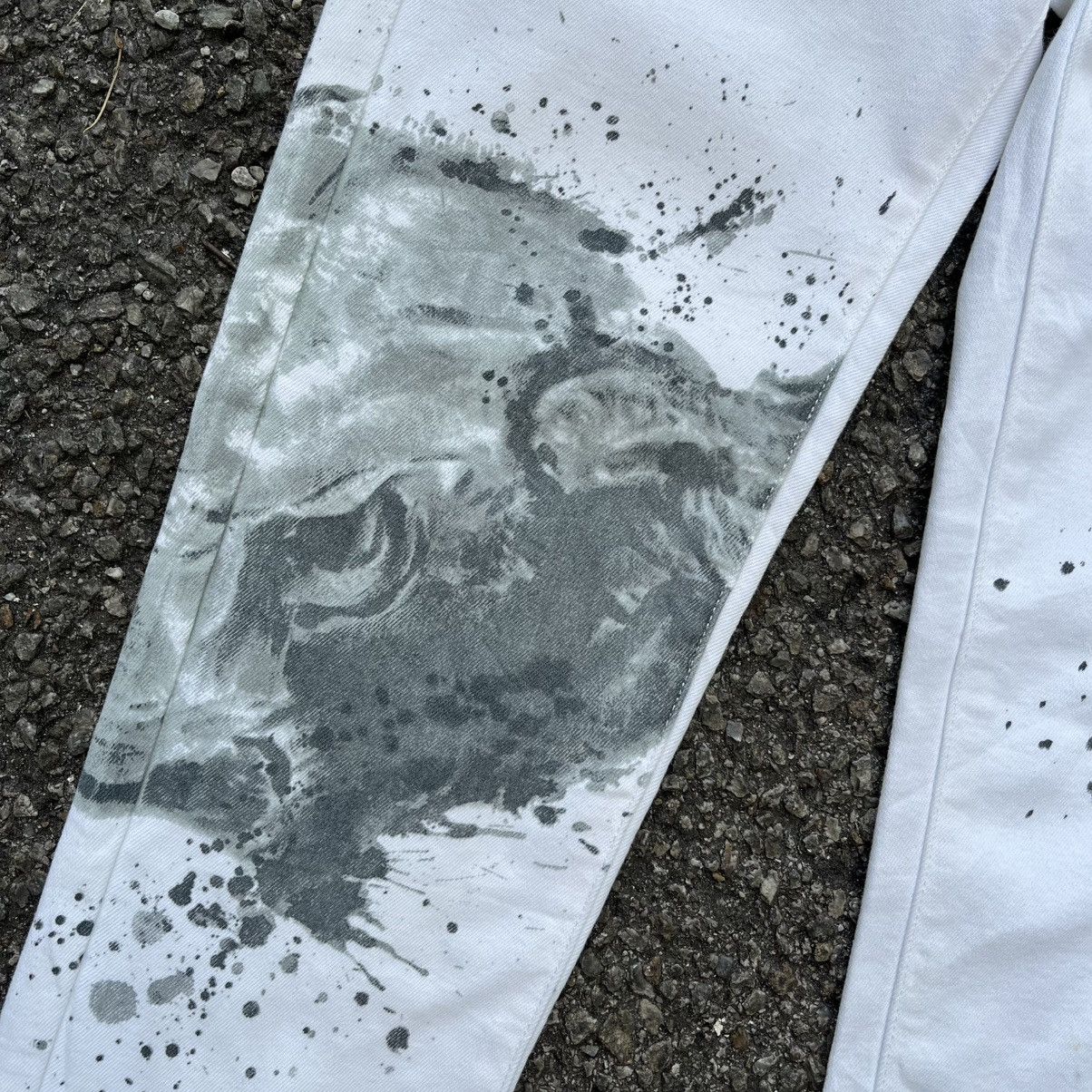 Polo Ralph Lauren Ralph Lauren White Splatter Painted Bull Graphic Slim Jeans Size 26" / US 2 / IT 38 - 4 Thumbnail