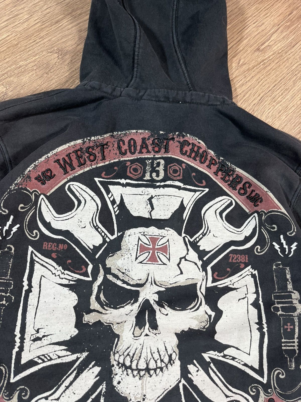 Vintage Vintage West Coast Choppers Big Logo Hoodie Size US L / EU 52-54 / 3 - 13 Thumbnail
