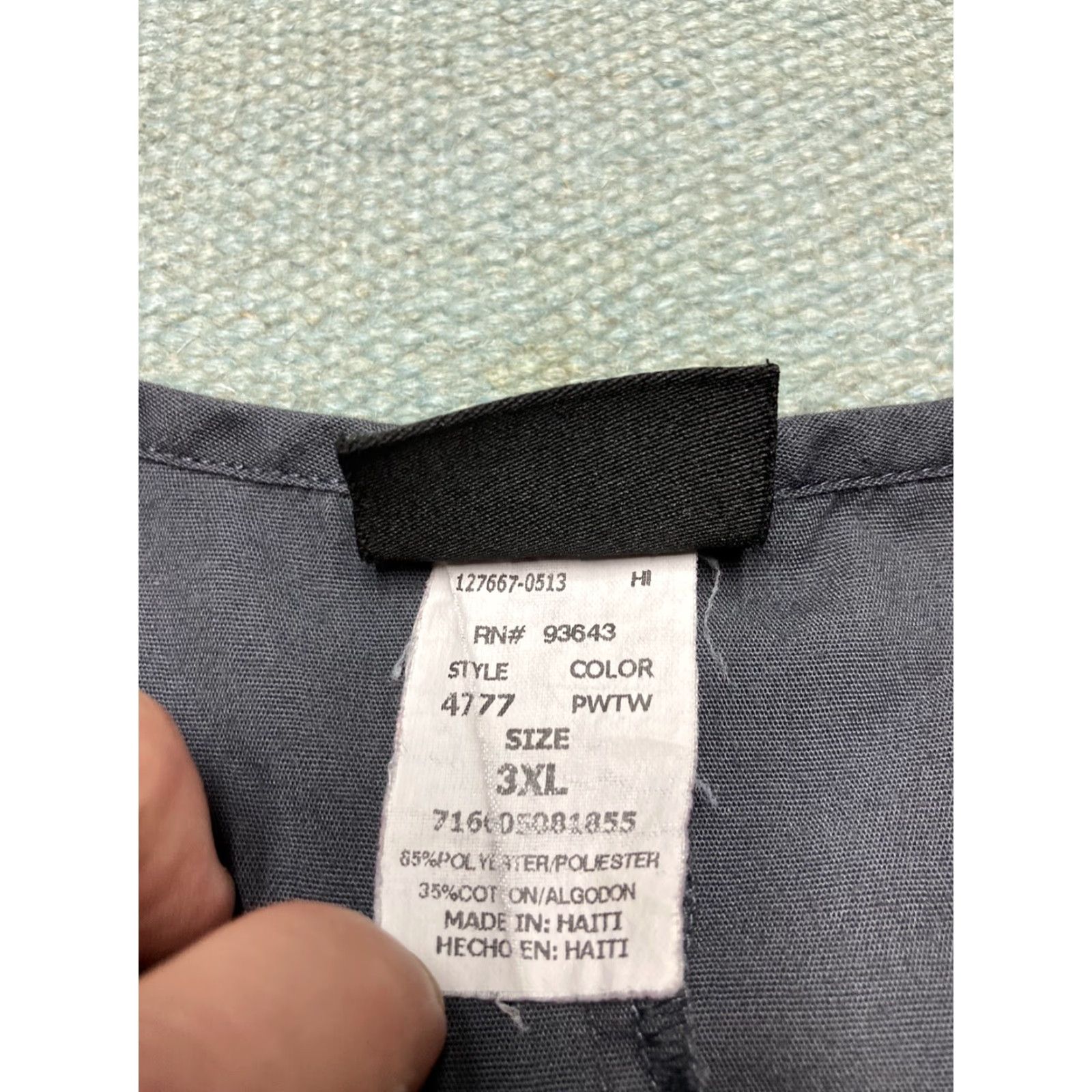 Cherokee Cherokee Scrub Top Gray Adult Women’s 3XL Doctor Nurse EUC Medical Workwear Size XXL / US 16-18 / IT 52-54 - 5 Thumbnail