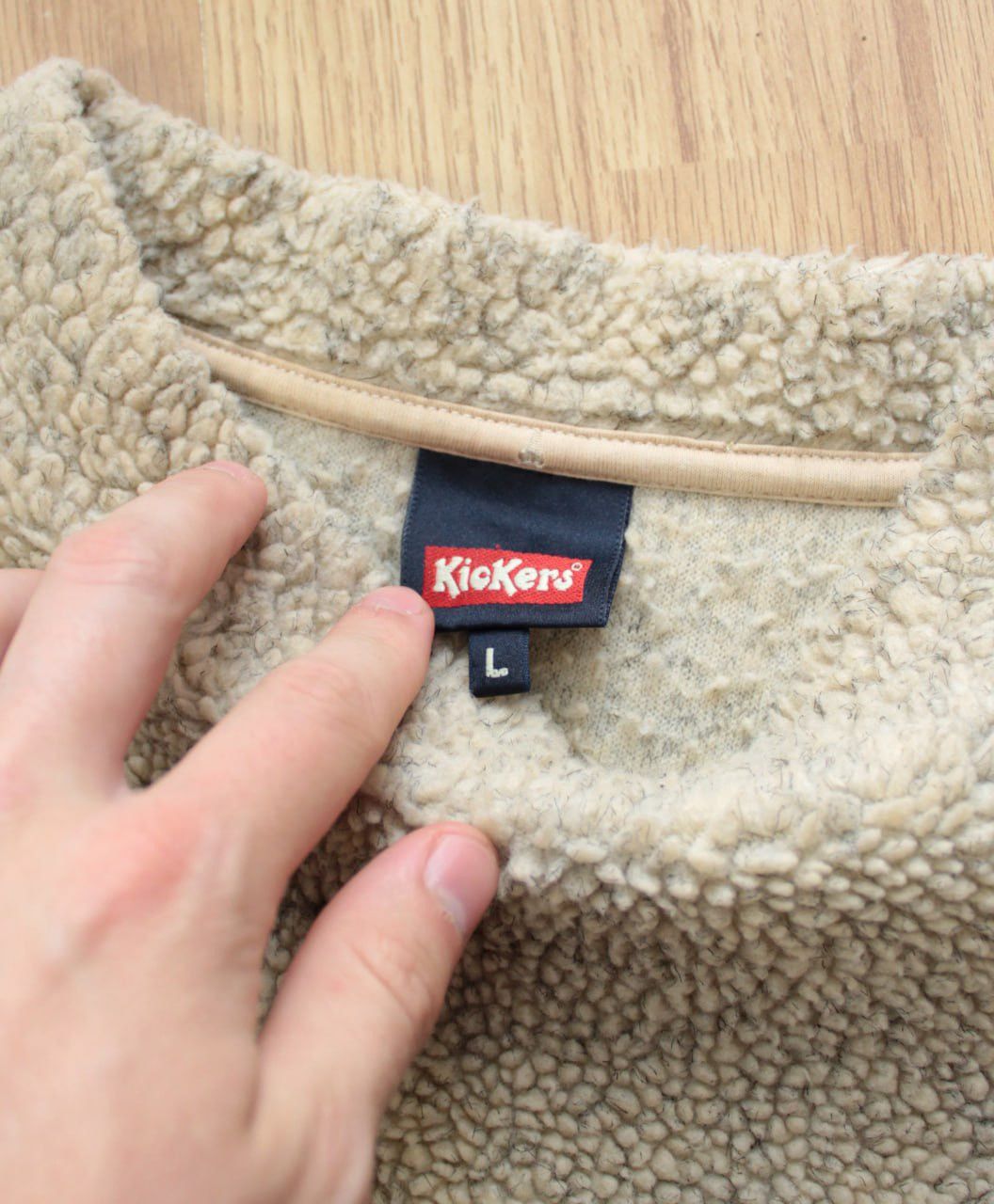 Kickers 🔥 KICKERS VINTAGE BIG LOGO FLEECE TEDDY Sweatshirt Pullover Size US L / EU 52-54 / 3 - 3 Thumbnail