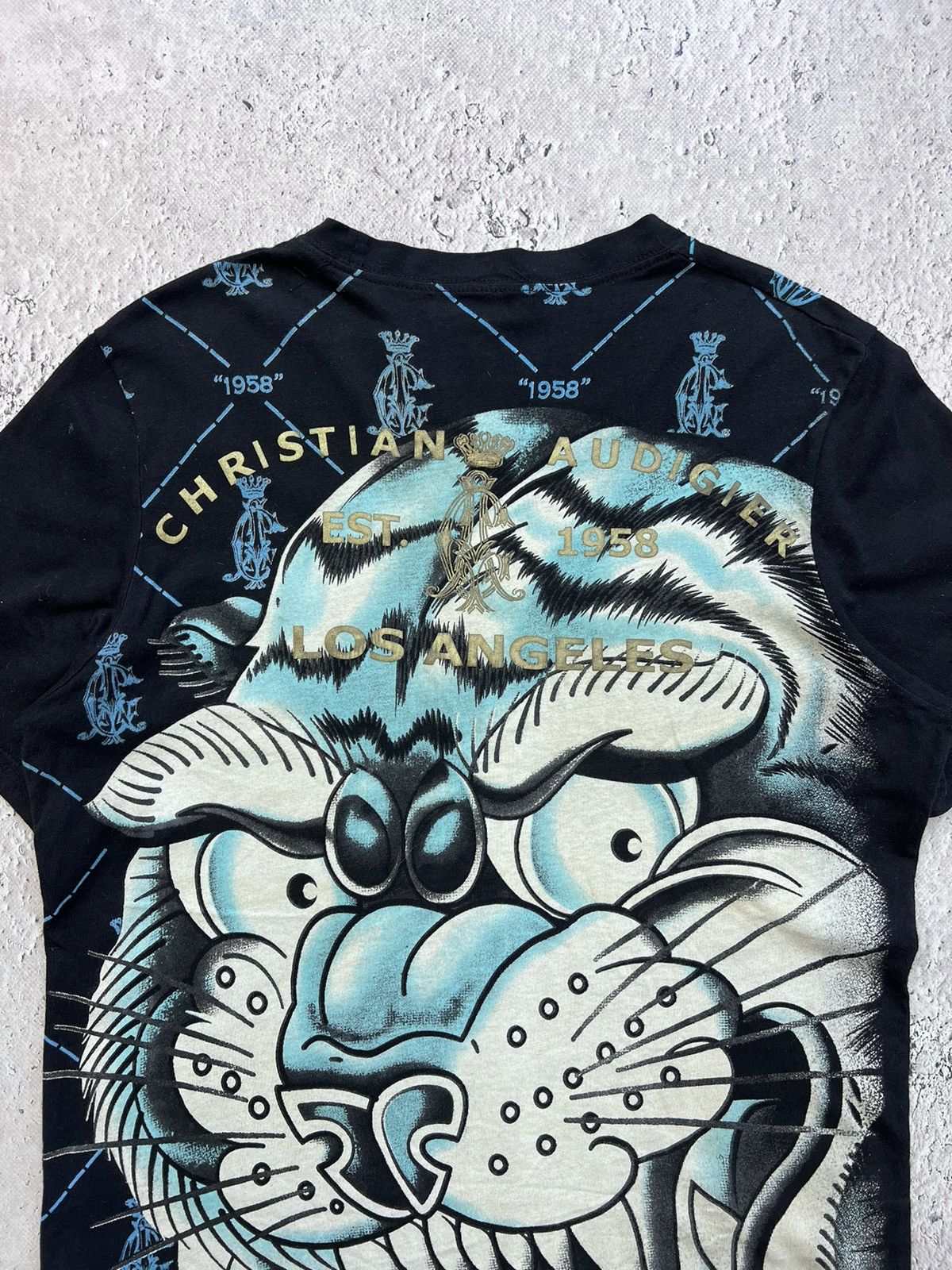 Christian Audigier × Ed Hardy × Vintage Vintage Ed Hardy By Christian Audigier T-shirt Big Logo Tee Size US M / EU 48-50 / 2 - 8 Thumbnail