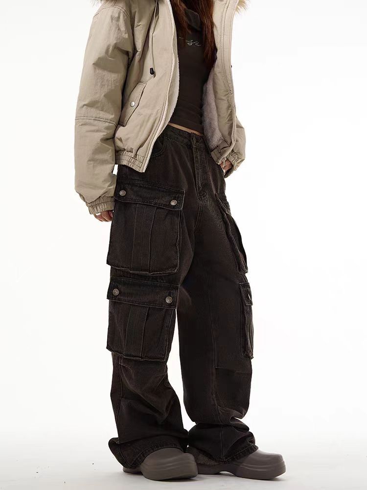 Japanese Brand × Jean Vintage Multi-Pocket Denim Workwear Trousers Size US 34 / EU 50 - 3 Thumbnail