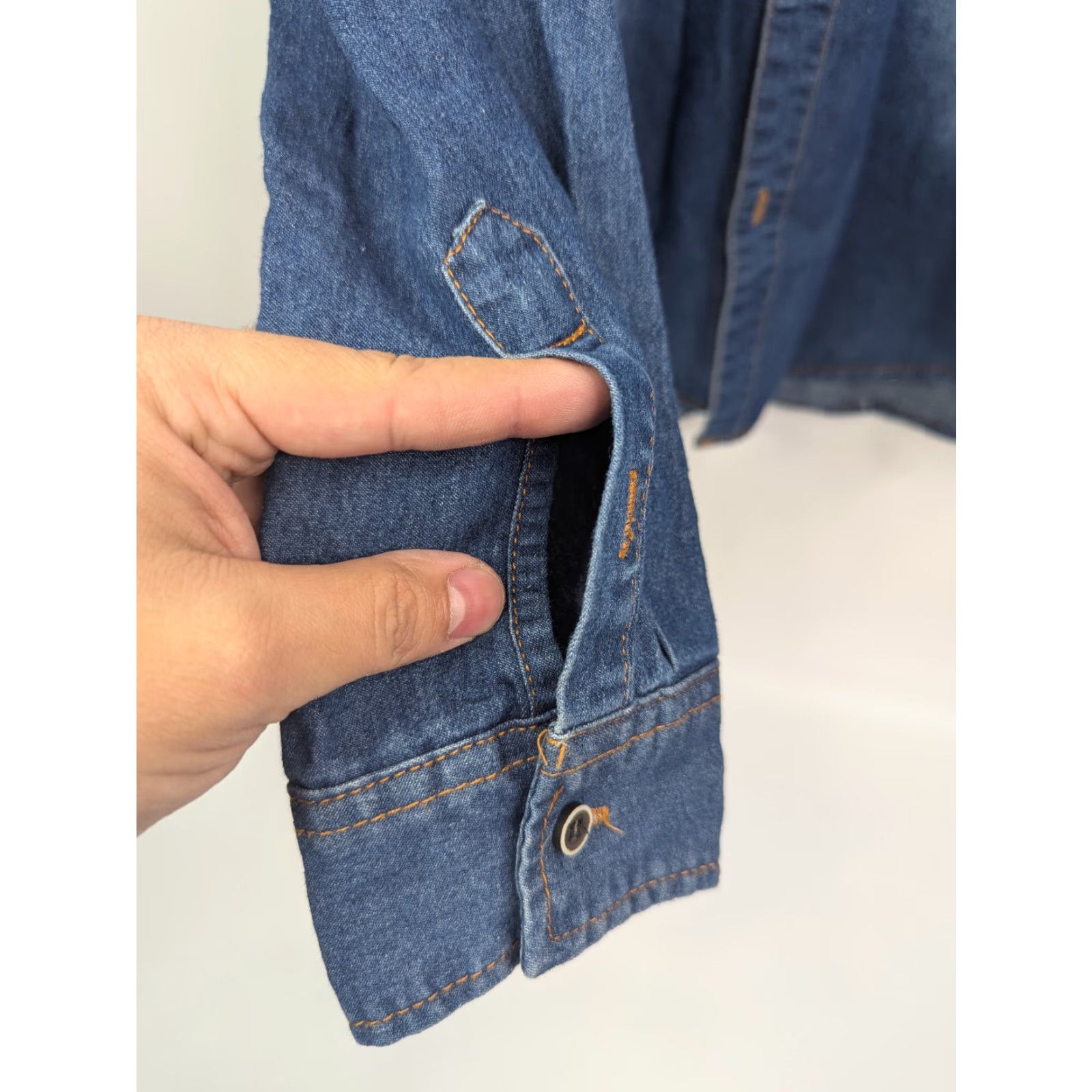 Doublet VINTAGE Denim Chambray Shirt XL Blue Button Up Roll Tab Double Pocket Long Sleeve Cotton Size US XL / EU 56 / 4 - 4 Thumbnail