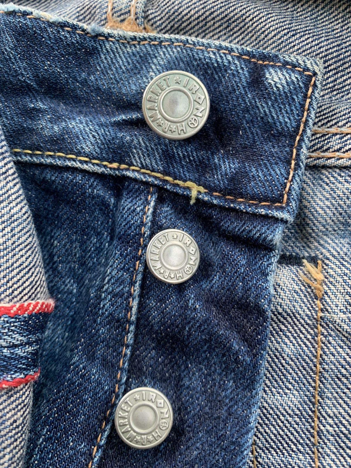 Kapital Kountry Hollywood Ranch Market HR405 Selvedge Patchwork Grunge Jeans Size US 31 - 6 Thumbnail