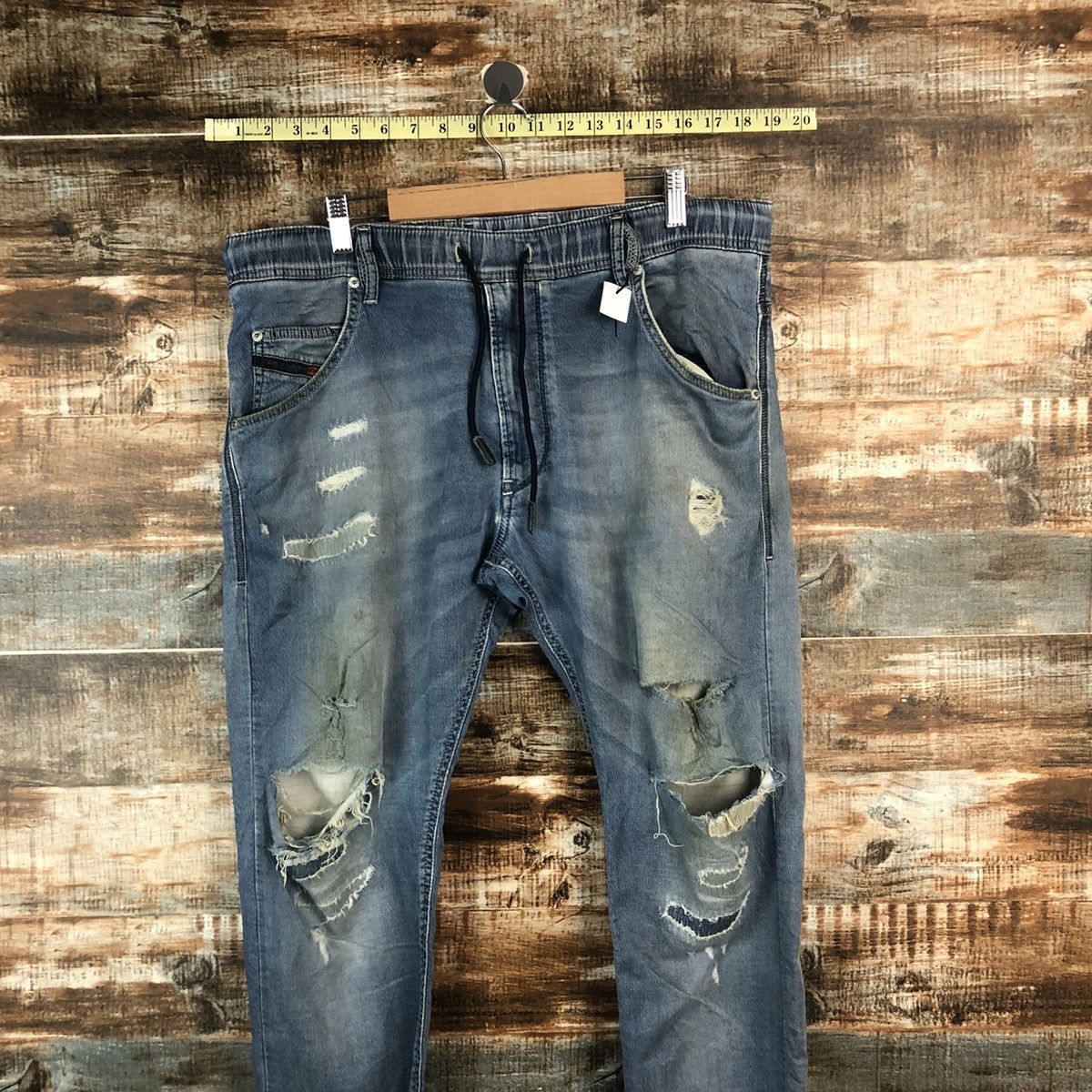 Diesel Diesel Blue Distressed Denim Pants #A2092 Size US 33 - 2 Thumbnail