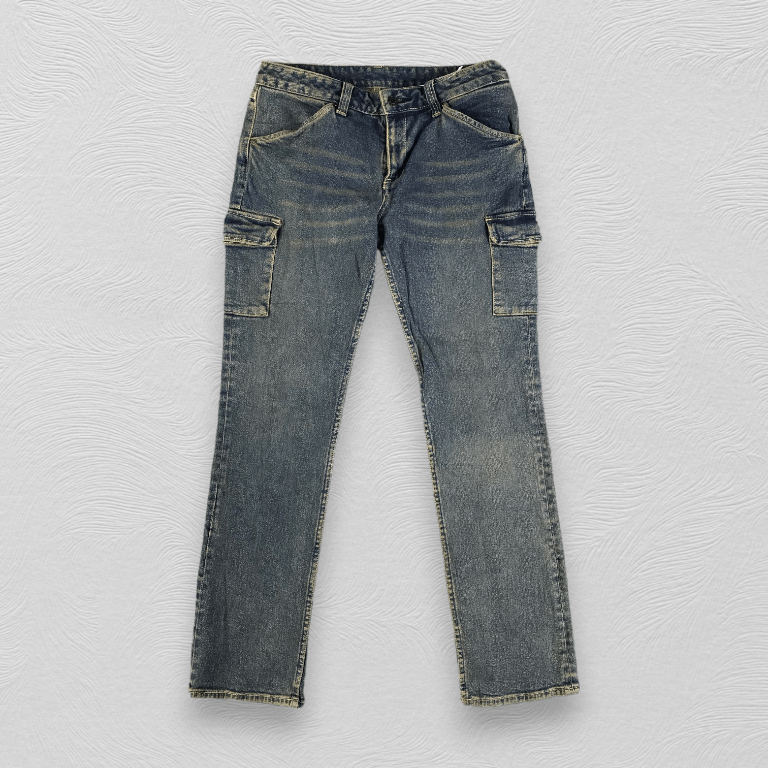 Japanese Brand Vintage Japanese Brand Faded Cargo Jeans KJ2166 Size US 30 / EU 46 - 1 Thumbnail