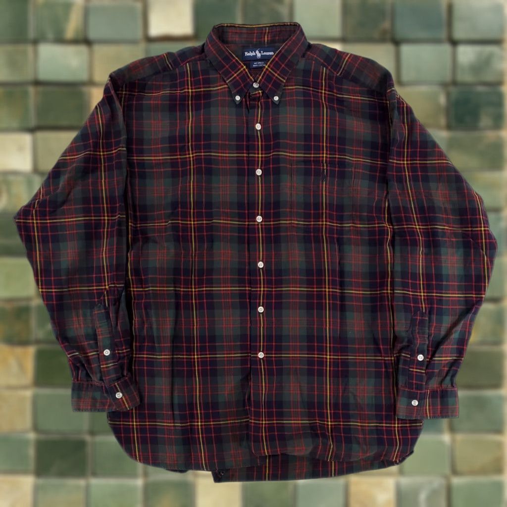 Ralph Lauren Ralph Lauren McMeel Button Down Shirt Plaid Blue Green Mens 2XL Multicolor Shirt Button-Down Long Sleeve Men 2XL Size US XXL / EU 58 / 5 - 1 Thumbnail
