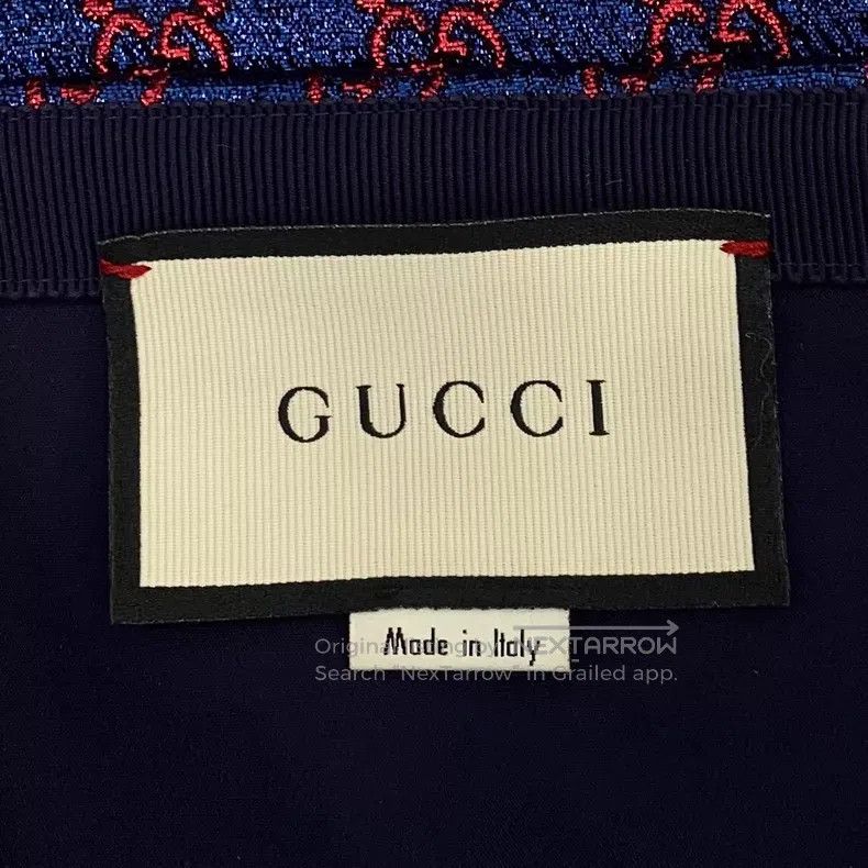 Gucci Gucci Blue-purple logo jacquard full print casual pleated Size 24" / US 00 / IT 34 - 5 Thumbnail