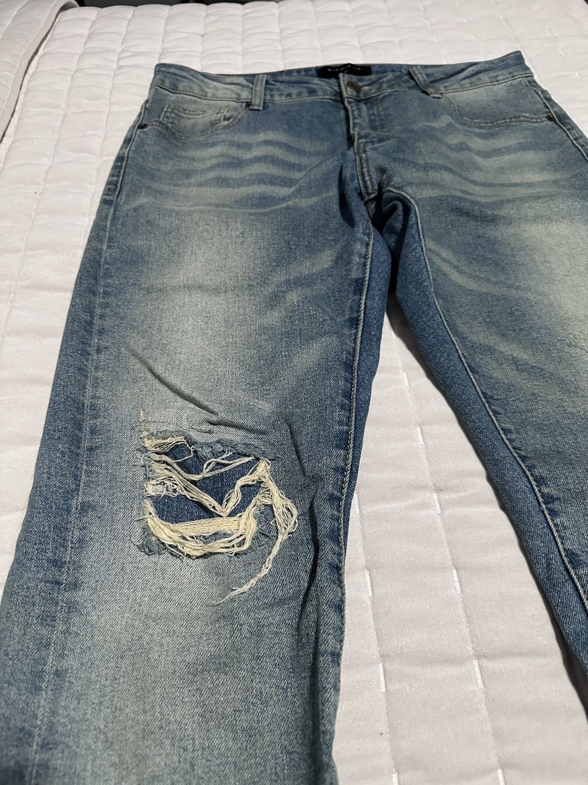 Richie Le Collection RLC Richie Le Distressed Denim Size US 30 / EU 46 - 5 Thumbnail