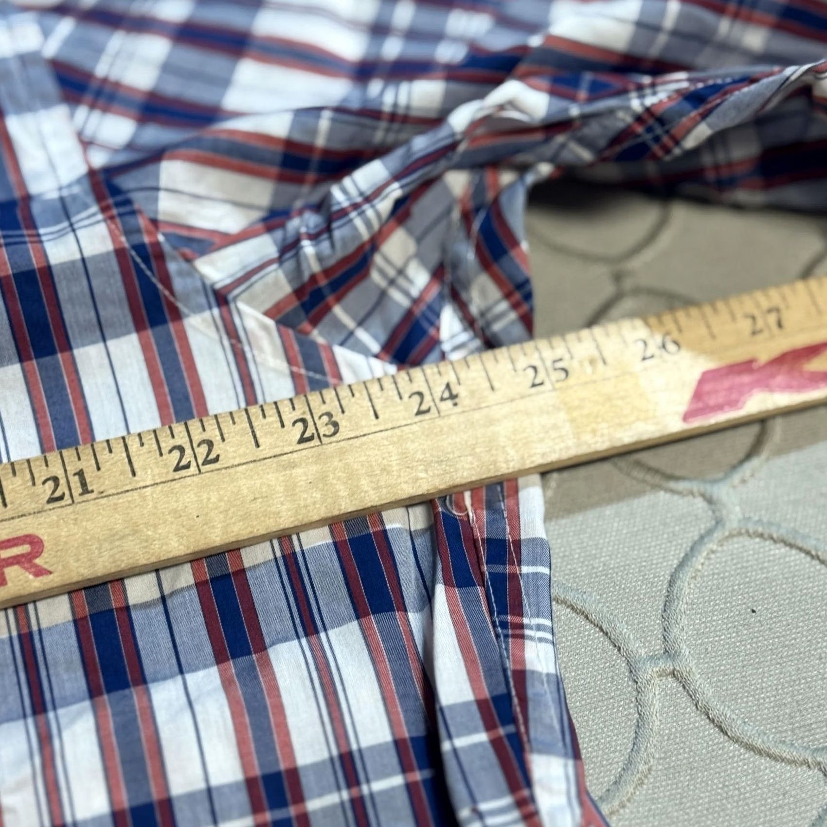 Pendleton Pendleton Shirt Mens XL Blue Red Plaid Short Sleeve Button-Down Cotton Pocket Size US XL / EU 56 / 4 - 7 Thumbnail