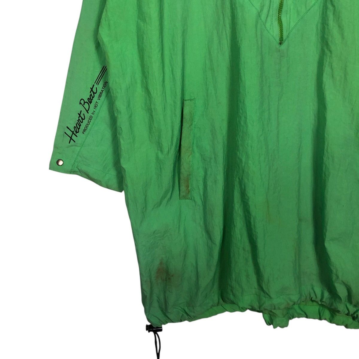 Japanese Brand 80s Heart Beat Club Neon Green Parka Vibration Surf Skate Size US M / EU 48-50 / 2 - 5 Thumbnail