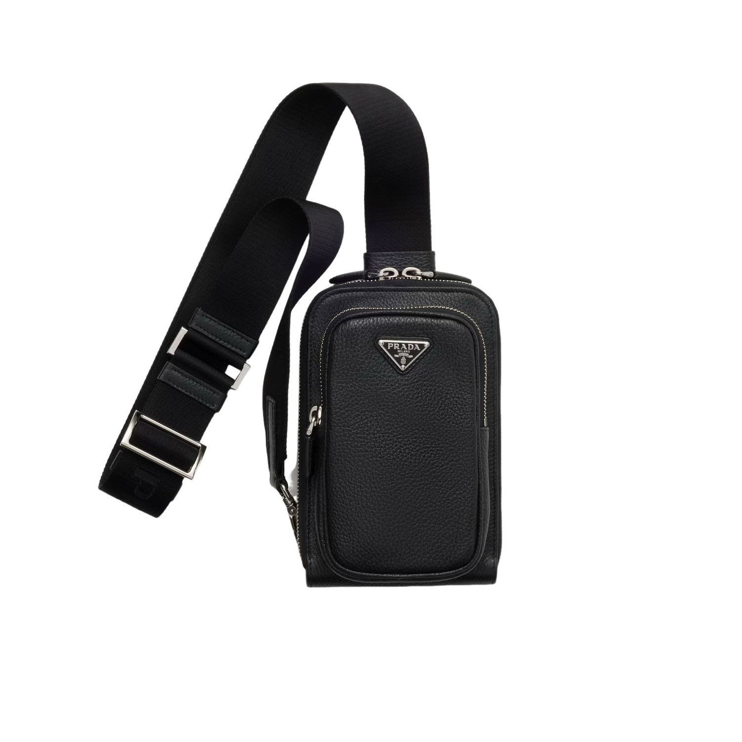 Prada PRADA $1650 Black Leather Phone Case New & Authentic Size ONE SIZE - 1 Thumbnail