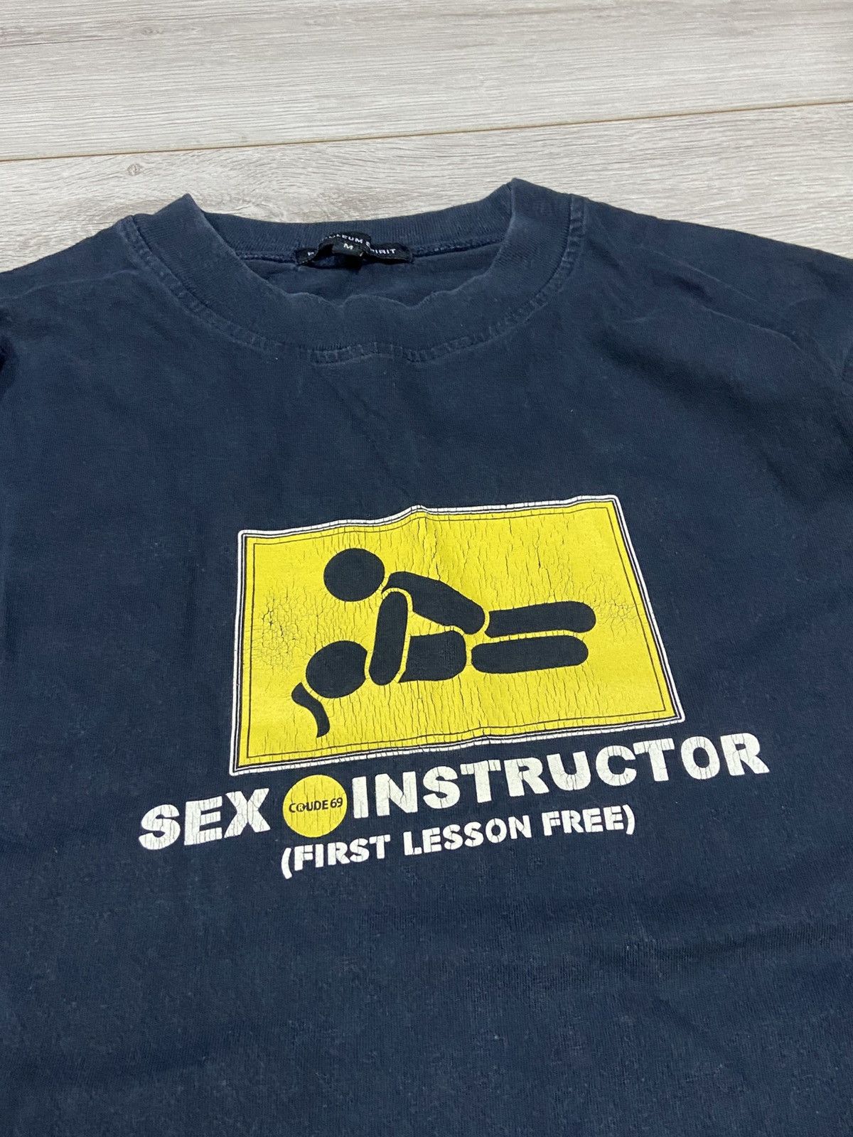 Vintage Sex instructor First Lesson free vintage t-shirt Size US M / EU 48-50 / 2 - 5 Thumbnail