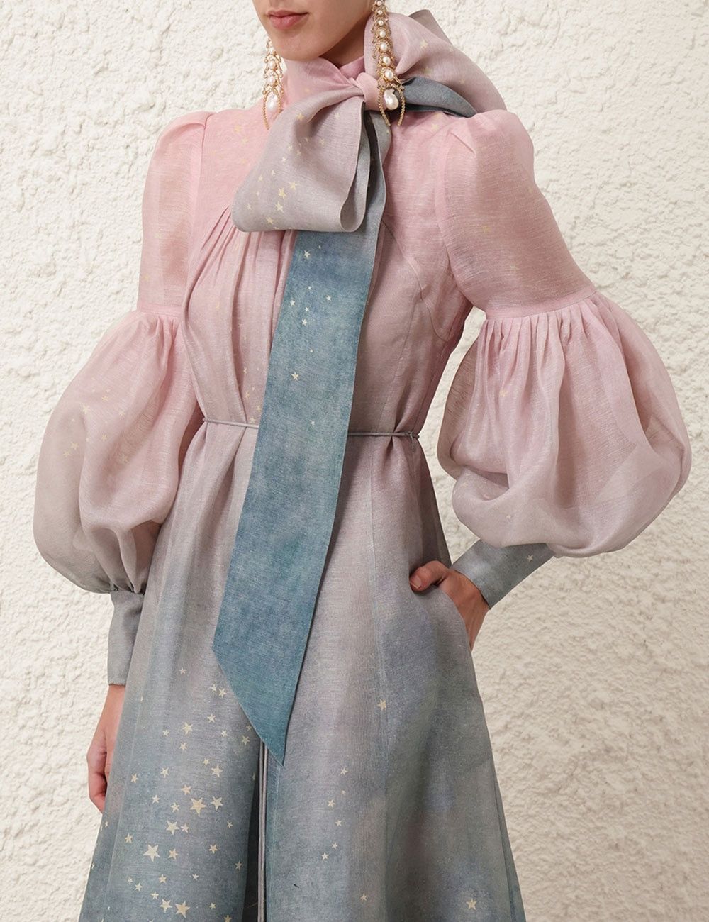 Zimmermann oc11z0825 Eden Tie Neck Gown in Multicolor Size XS / US 0-2 / IT 36-38 - 4 Thumbnail