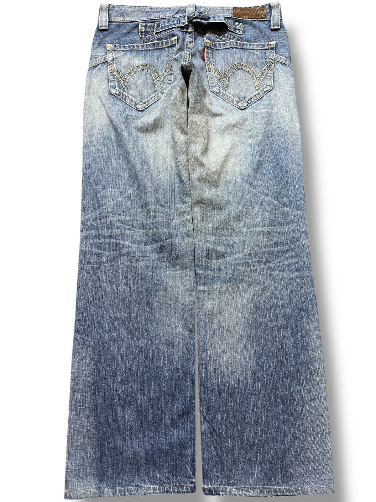 Edwin Vintage Edwin 503 Bluetrip Buckle Back Faded Denim Size US 33 - 4 Thumbnail