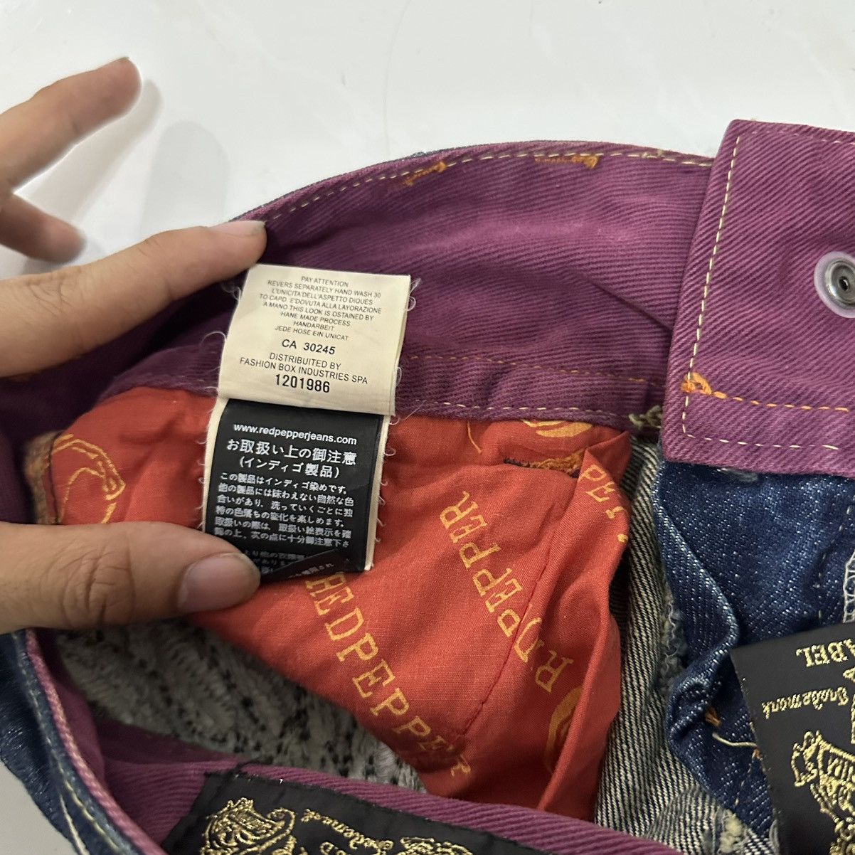 Japanese Brand Red Pepper Gold Label Bootcut Jeans - Wing Embroidery Size 32" / US 10 / IT 46 - 7 Thumbnail