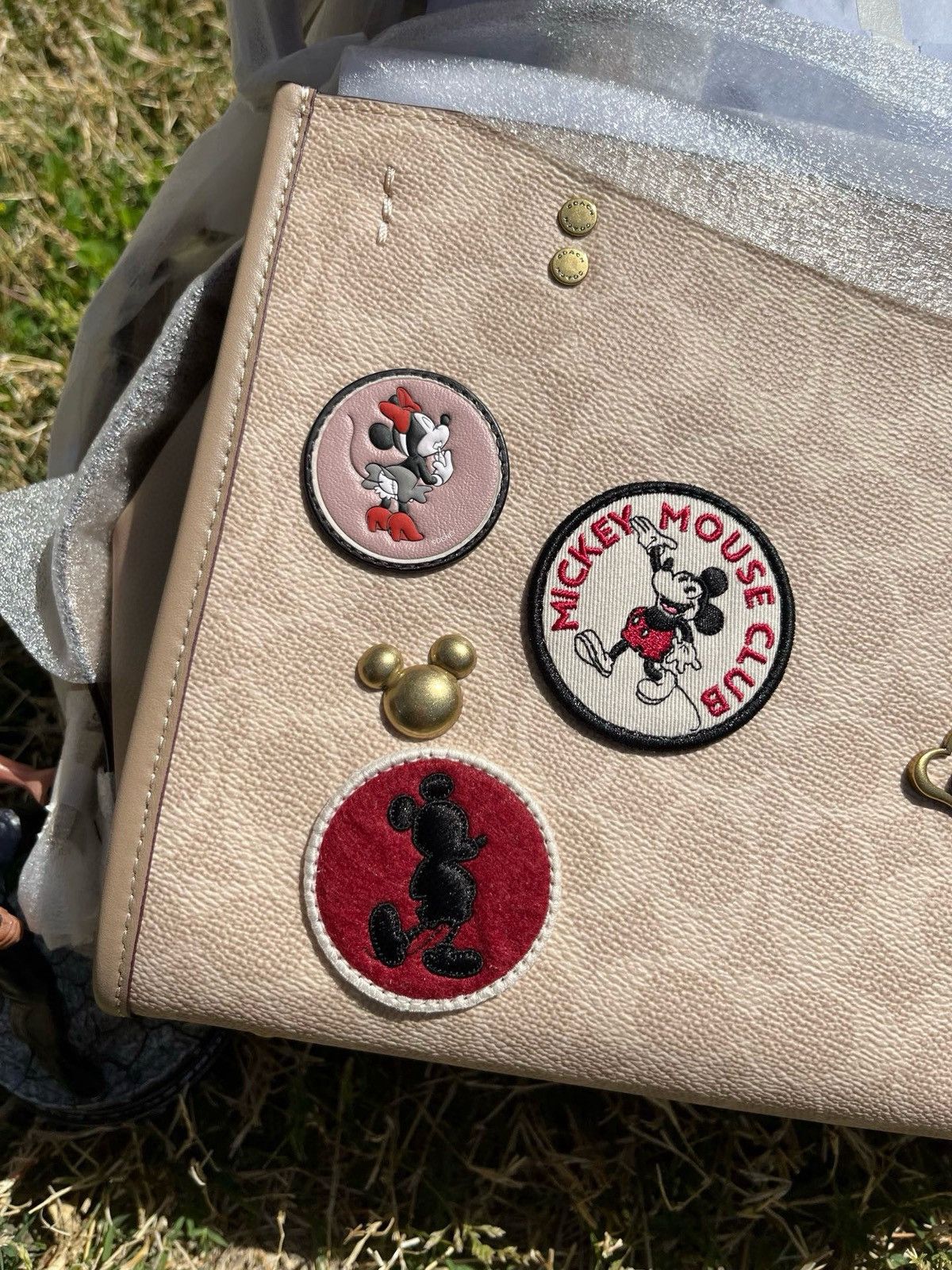 Coach × Disney NWT Disney X Coach Rogue 25 In Signature Canvas With Patches Size ONE SIZE - 4 Thumbnail