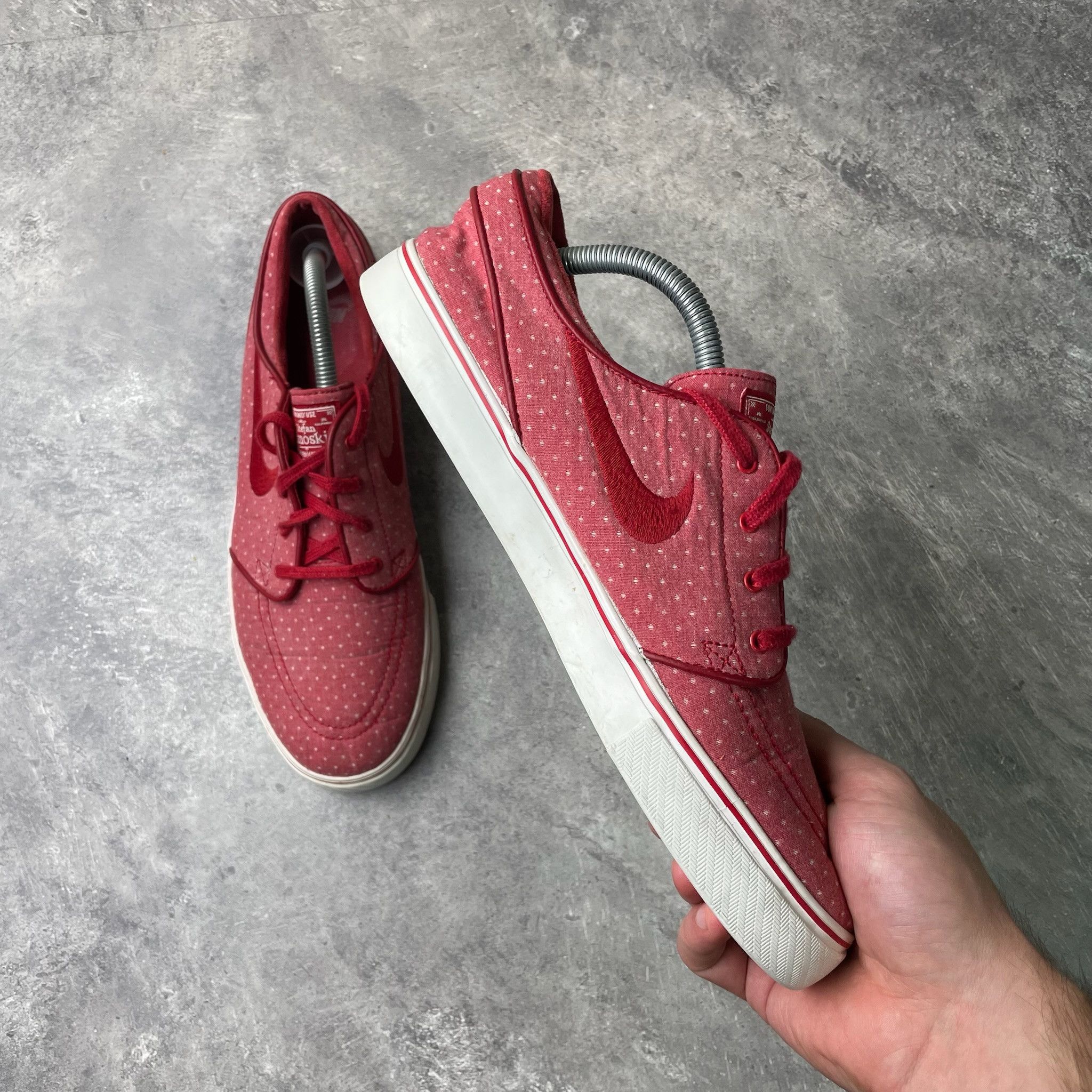Nike RARE 2015 Nike SB Zoom Stefan Janoski CNVS PRM Red White Size US 10 / EU 43 - 3 Thumbnail