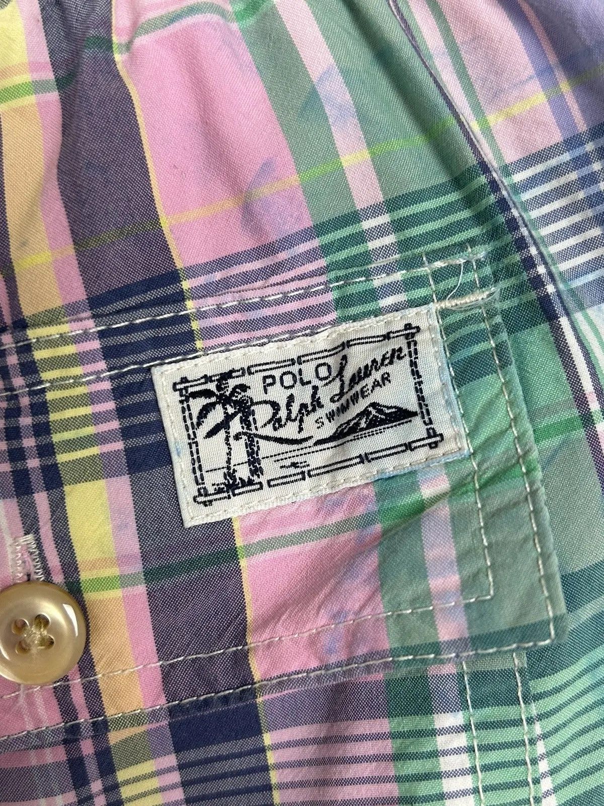 Polo Ralph Lauren Vintage Polo By Ralph Lauren Swimwear Checkered Shorts Size US 30 / EU 46 - 7 Thumbnail