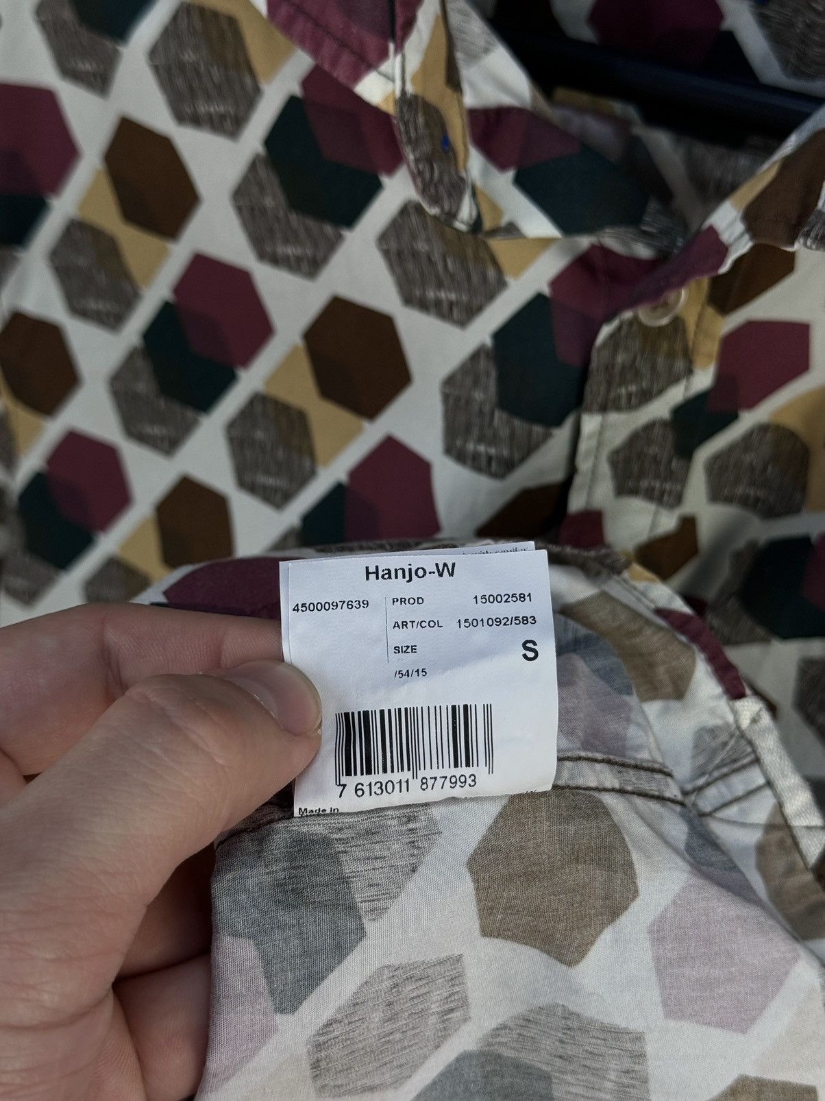 Joop! JOOP Hanjo-W Printed Geometric Long Sleeve Shirt Size US S / EU 44-46 / 1 - 15 Thumbnail