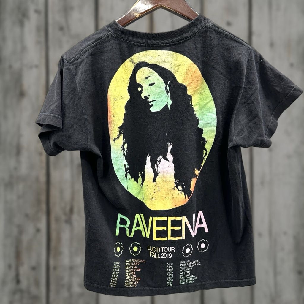 Vintage RAVEENA 2019 Tour T-Shirt Mens Small Black Graphic Print Double-Sided Band Collector Size US S / EU 44-46 / 1 - 1 Thumbnail