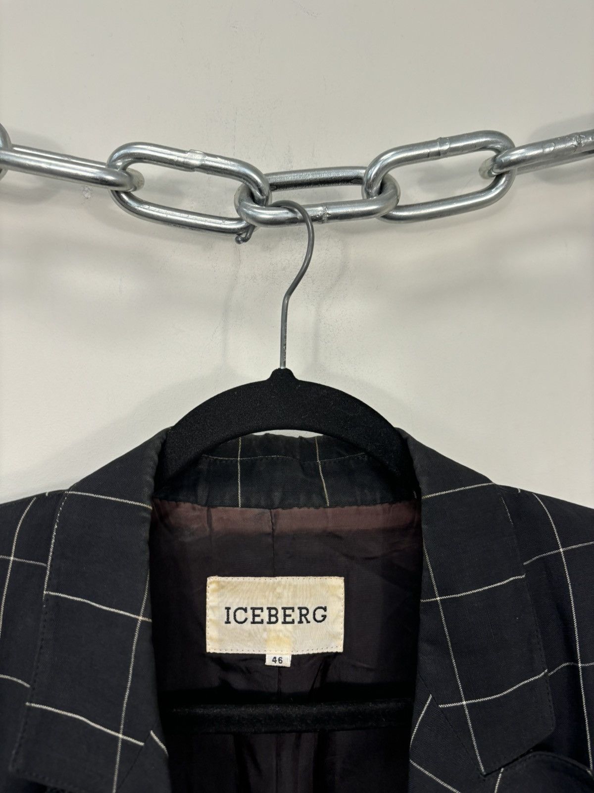 Iceberg Vintage Iceberg Women’s Checkered Luxury Linen Blazer Jacket Size L / US 10 / IT 46 - 11 Thumbnail