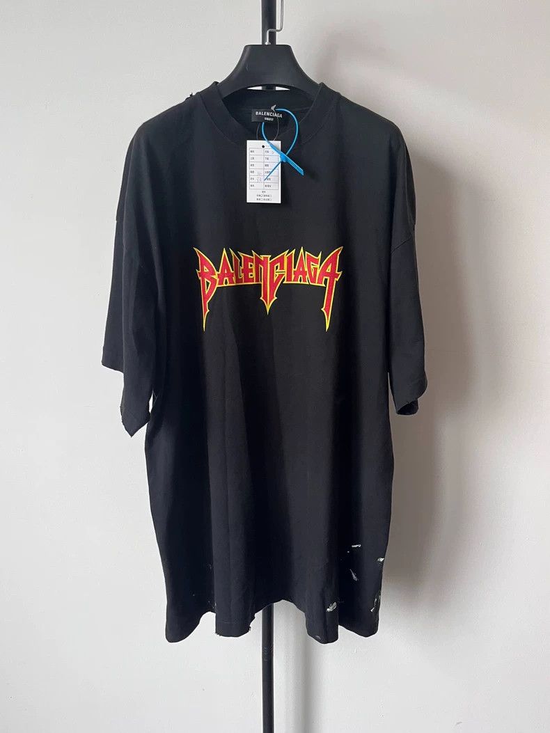 Balenciaga Balenciaga Rock Band Lightning Monogram Crew Neck Pullover Size US S / EU 44-46 / 1 - 1 Thumbnail