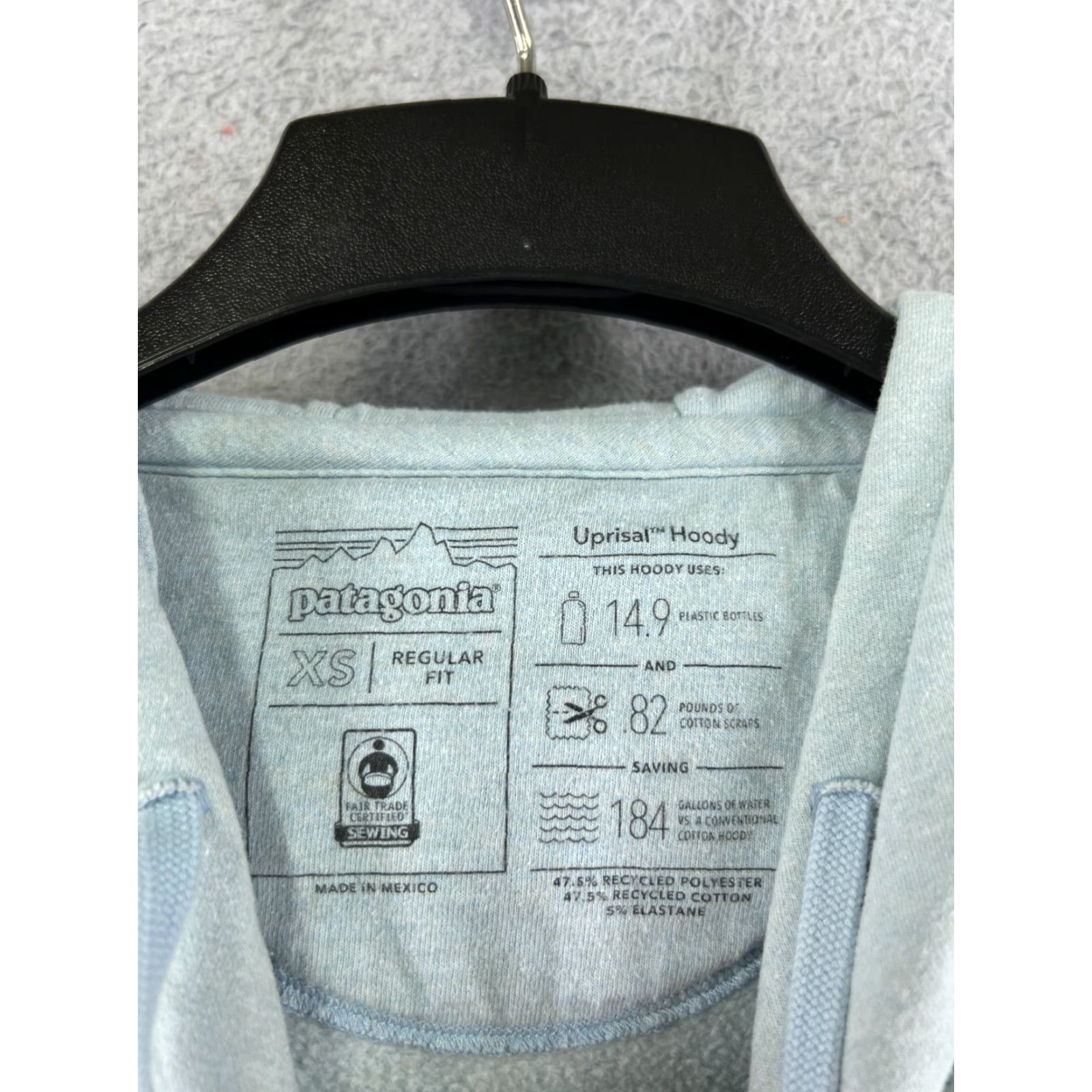 Patagonia Patagonia Hoodie Womens XS Blue Pullover Hooded Logo Jersey Lightweight Regular Crew Neck Activewear Sleeved Long Solid Size XS / US 0-2 / IT 36-38 - 3 Thumbnail