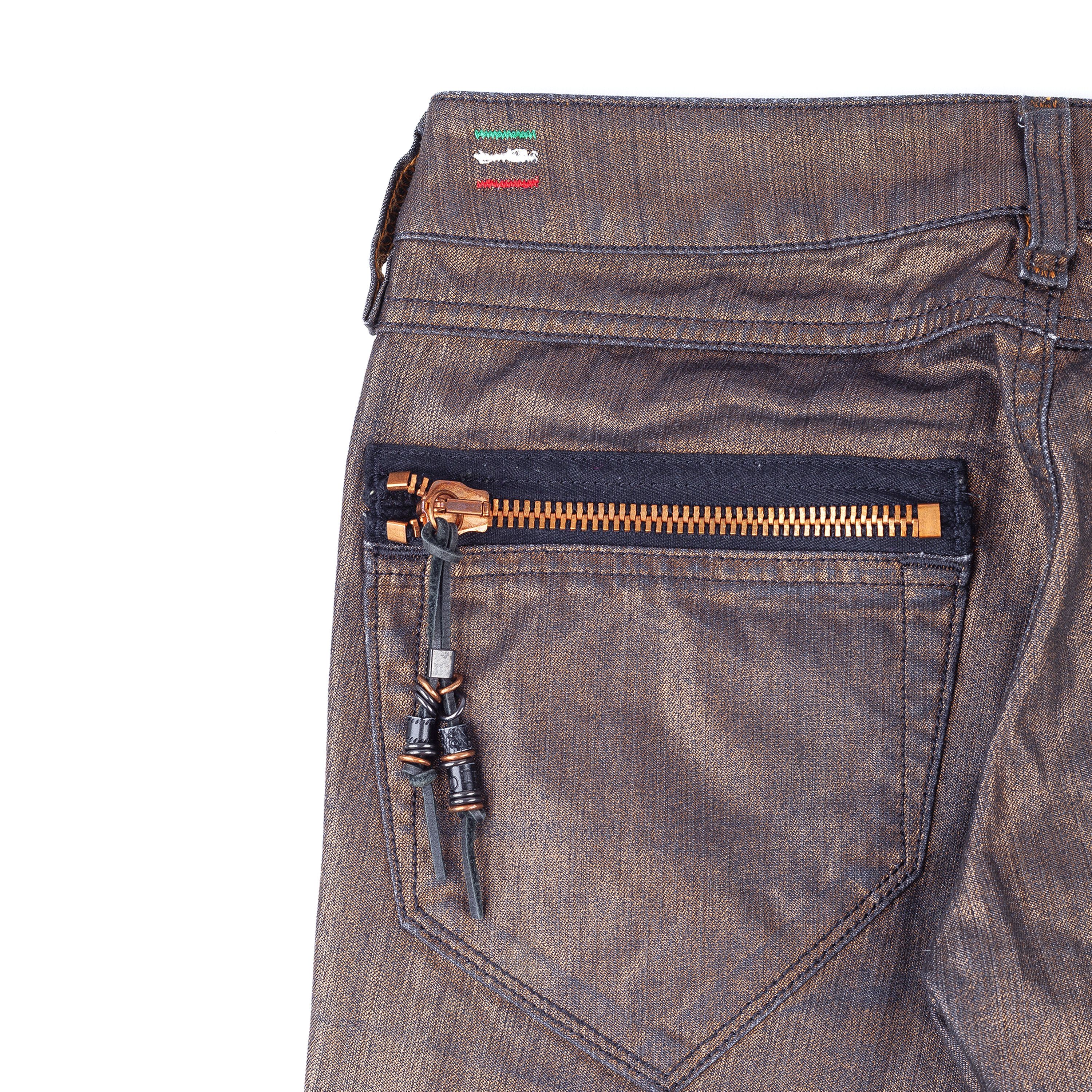 Diesel Diesel Vintage Golden/Bronze Skinny Mid Rise Denim Pants (S) Size 26" / US 2 / IT 38 - 7 Thumbnail