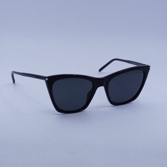 Saint Laurent Paris Saint Laurent SL 214 KATE THIN 001 Sunglasses Black Cat Eye Size ONE SIZE - 2 Thumbnail