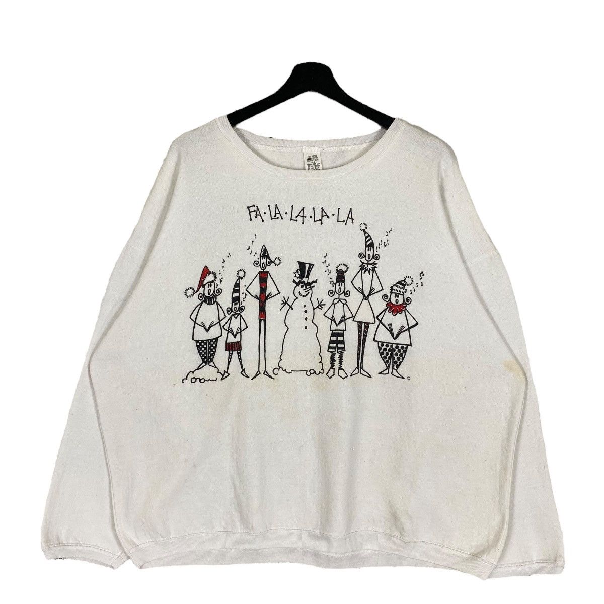 Vintage Vintage 90s Falalala Christmas Sweatshirt Crewneck Size L / US 10 / IT 46 - 1 Thumbnail