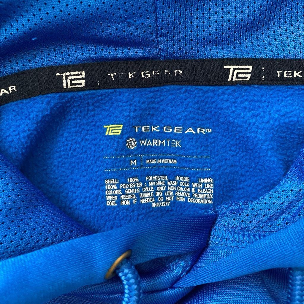 Tek Gear Tek Gear Warm Tek men M pullover drawstring hoodie blue Size US M / EU 48-50 / 2 - 6 Thumbnail