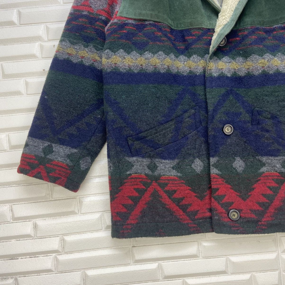 Vintage Tabacci Sportswear Native Wool + Dolphin Leather Heavy Coat Size US M / EU 48-50 / 2 - 6 Thumbnail