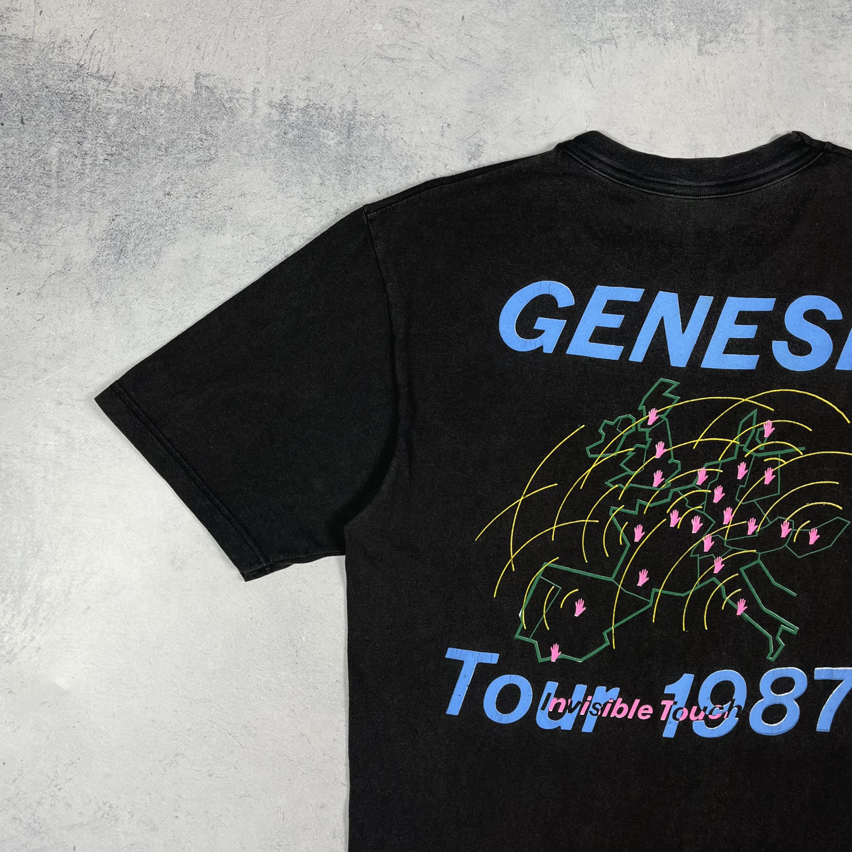 Band Tees Vintage Genesis Invisible Touch Tour Rock Band T Shirt 1987 Size US M / EU 48-50 / 2 - 13 Thumbnail